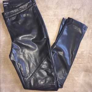 Bebe black leather pants